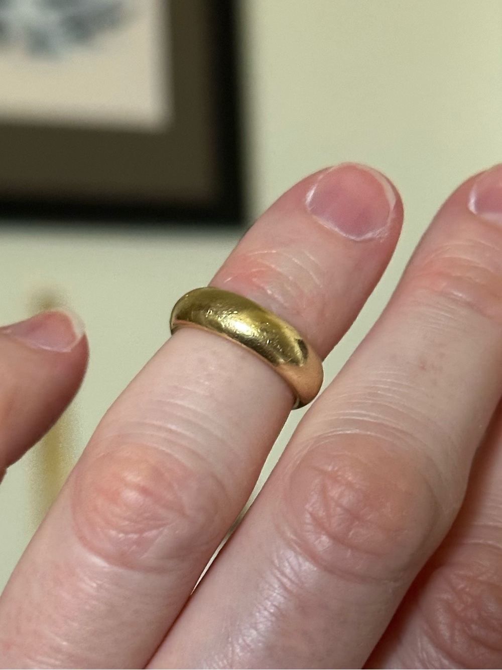 Antique 18k Solid Gold Heavy 5mm Pinky Ring Size 3 Weighs 5.5 Grams - Picture 13 of 14